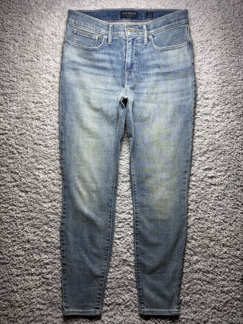 LUCKY BRAND Jeans Womens 10 Mid Rise Skinny Ava Faded Everyday Modest Clean Cor